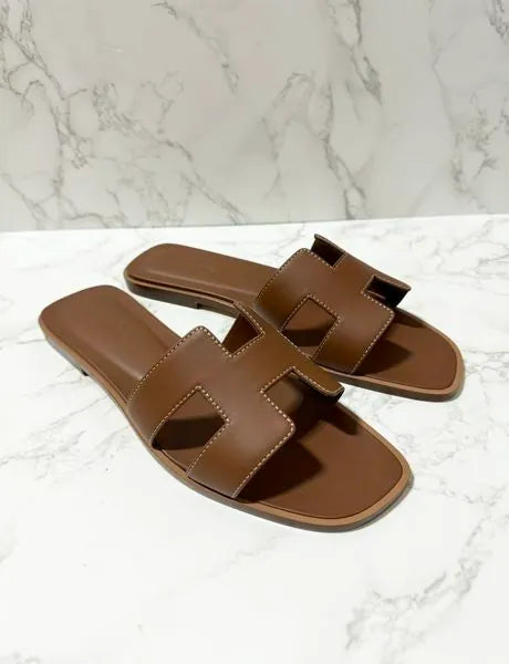 Hermes Oran Sandal H Gold Size 39