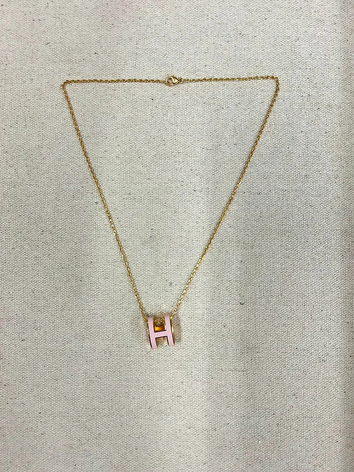 Hermes Pop H 吊墜 玫瑰糖衣 GHW