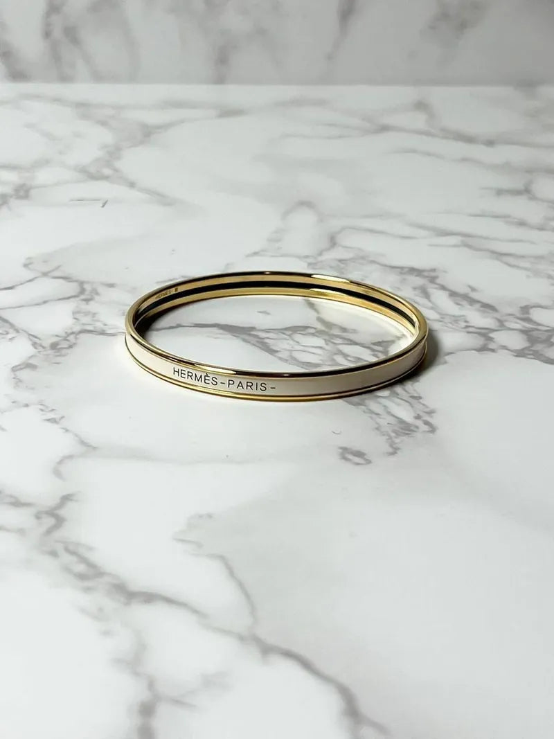 Hermes 手鍊 Extra Fin Uni 手鐲奶油色 GHW 尺寸 65