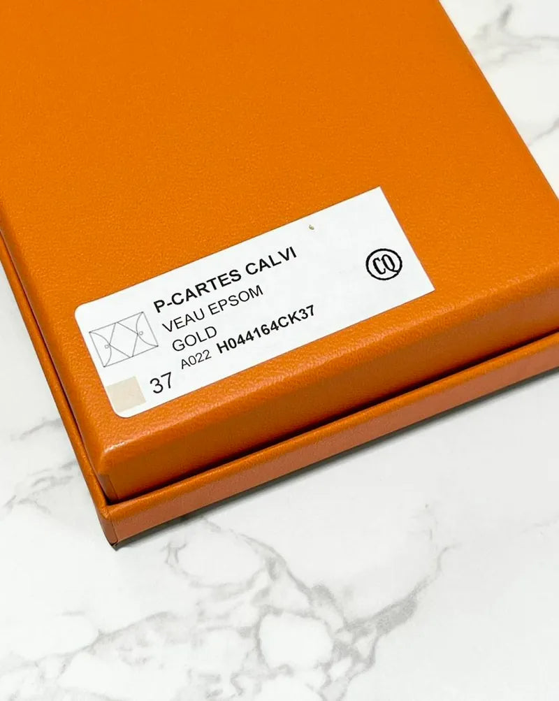 ❤️愛馬仕 Calvi 卡包 金 Epsom