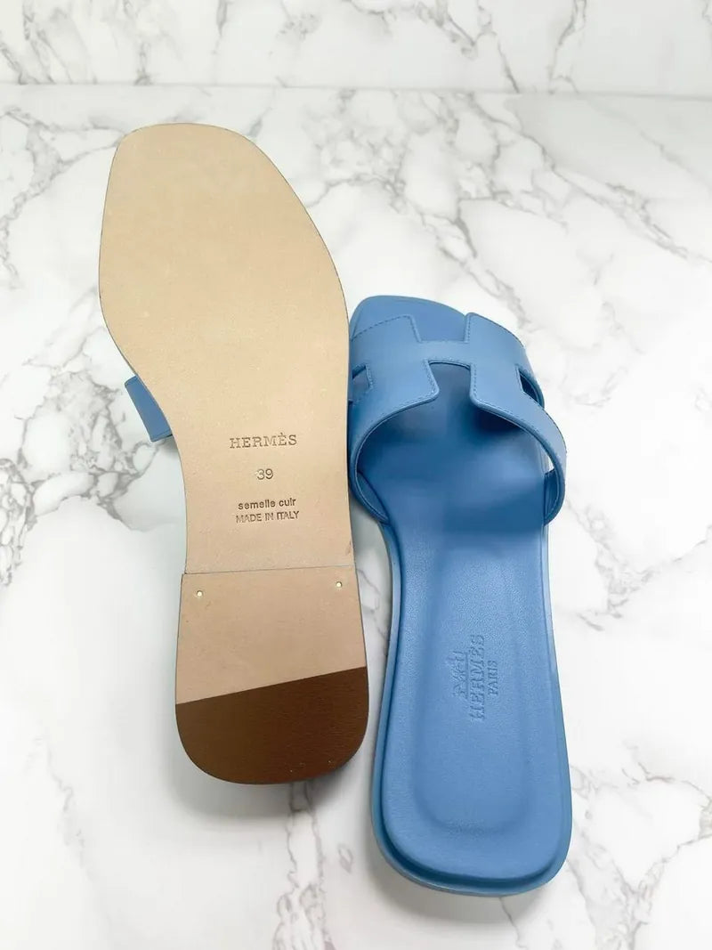 愛馬仕 Oran 涼鞋 H Bleu Cameo 39碼