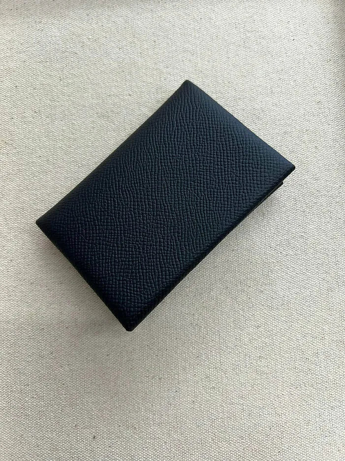 Hermes Calvi Duo 黑色卡包