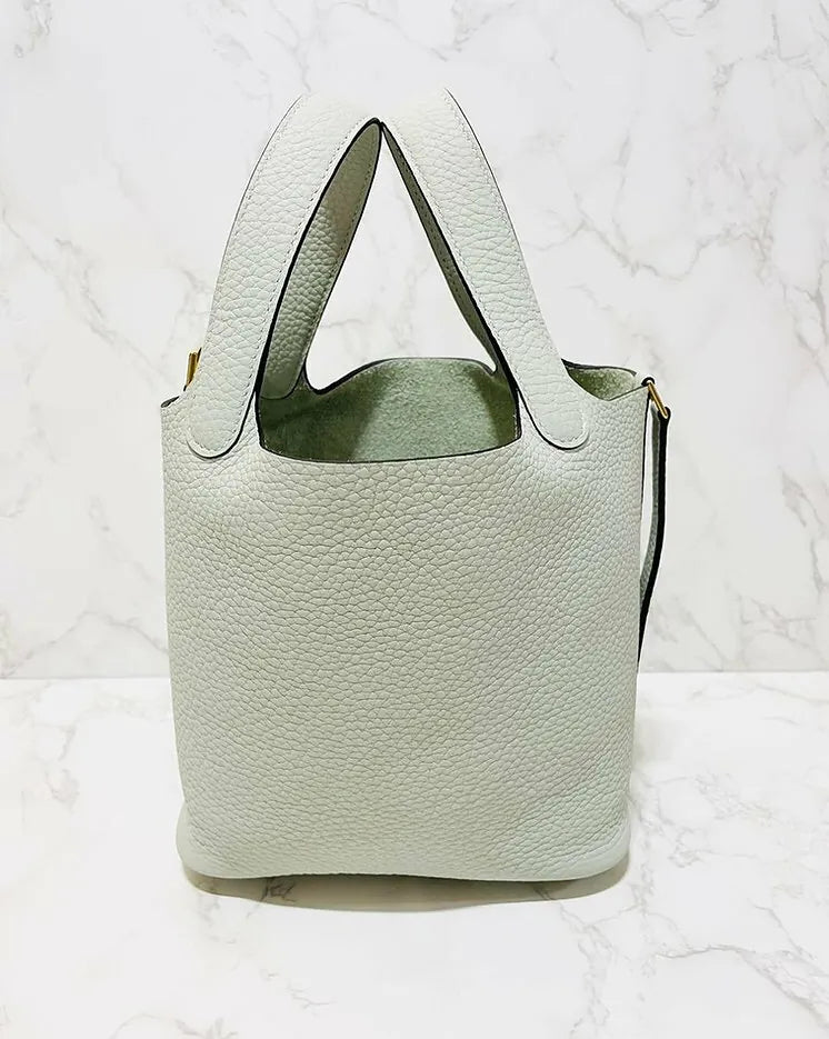 愛馬仕 Picotin Lock 18 TC Gris Neve 0W GHW B 郵票