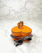 Hermes Coeur Laque Scarf 90 Ring Red Hearts