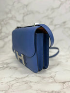 愛馬仕迷你康斯坦斯藍布萊頓/金色永恆色彩PHW U郵票