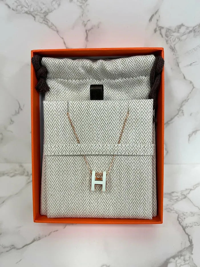 愛馬仕 Pop H 項鍊 Vert Fizz Rose RGHW