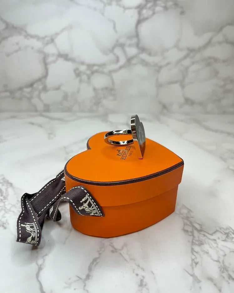 Hermes Coeur Laque 圍巾 90 戒指 黑心