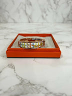 愛馬仕 Clic H Brides de Gala Bayadere 手鐲 RGHW PM 型號