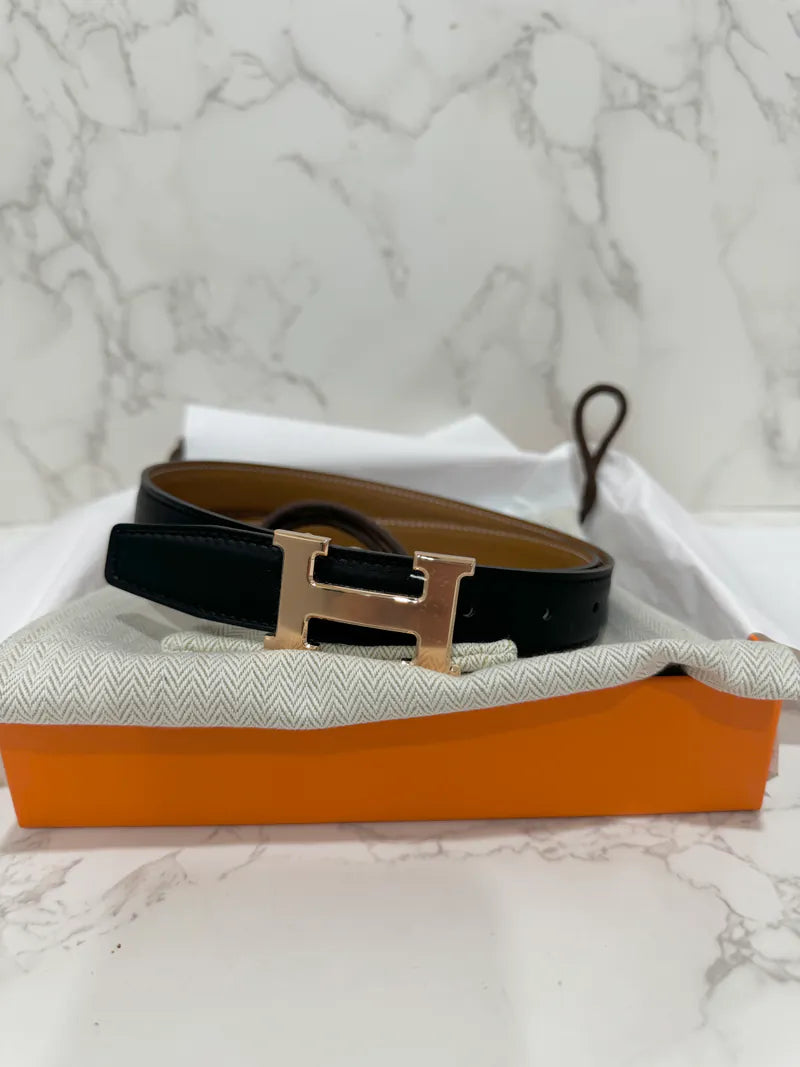 愛馬仕迷你H皮帶扣與雙面皮錶帶 24mm RGHWW 印記