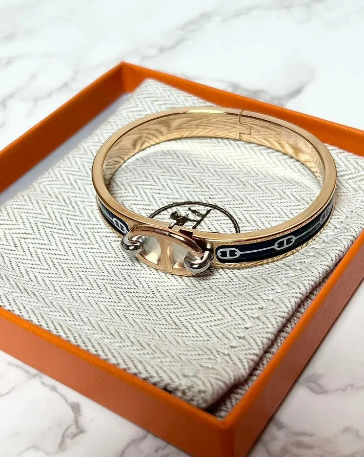 ❤️Hermes Mini Clic Ch D'ancre 手鍊 RGHW