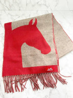 Hermes Casaque Love Story 圍巾 Écarlate / 米色 Chiné