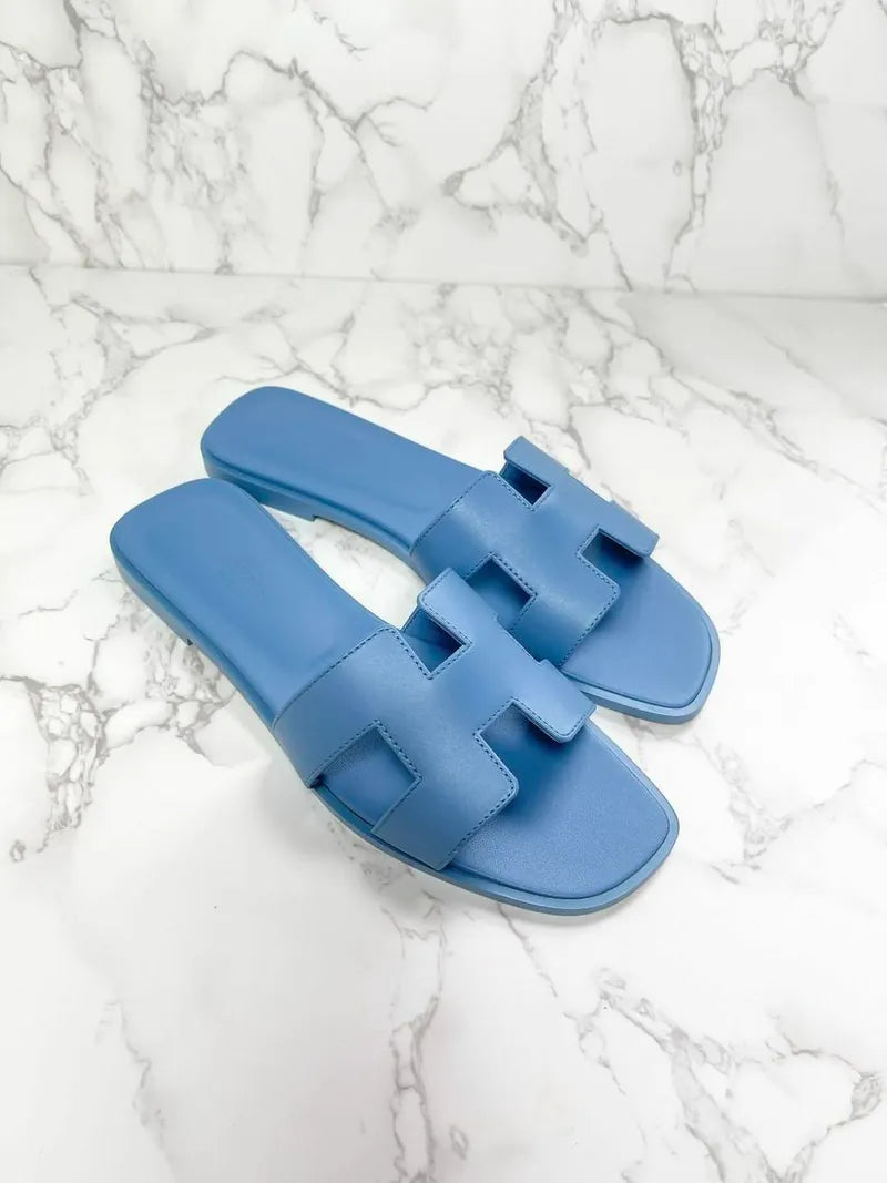 愛馬仕 Oran 涼鞋 H Bleu Cameo 39碼