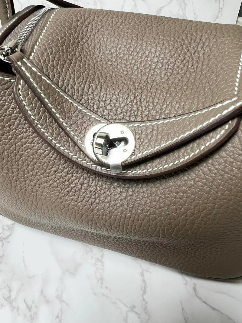愛馬仕迷你 Lindy TC 灰褐色