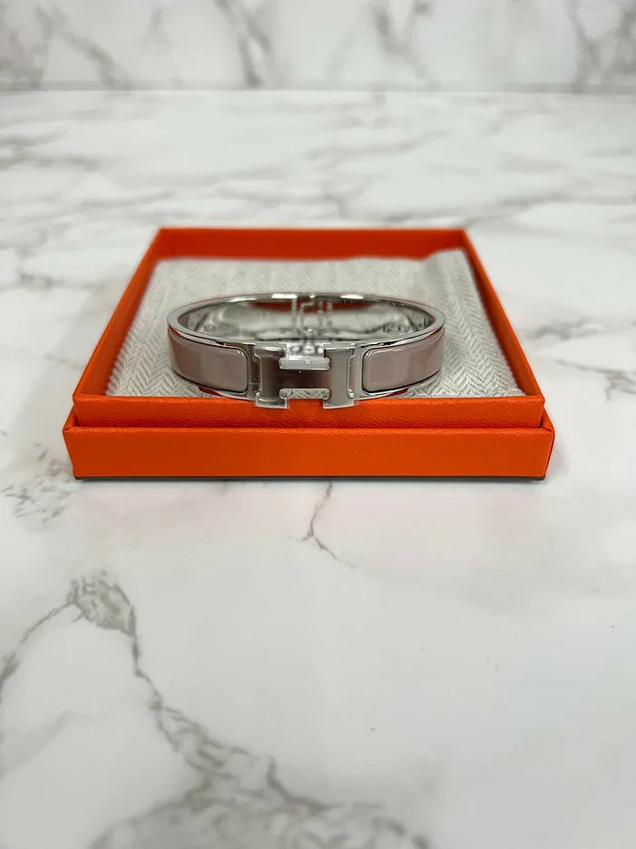 愛馬仕 Clic H 手鐲 Marron Glace PHW PM 型號