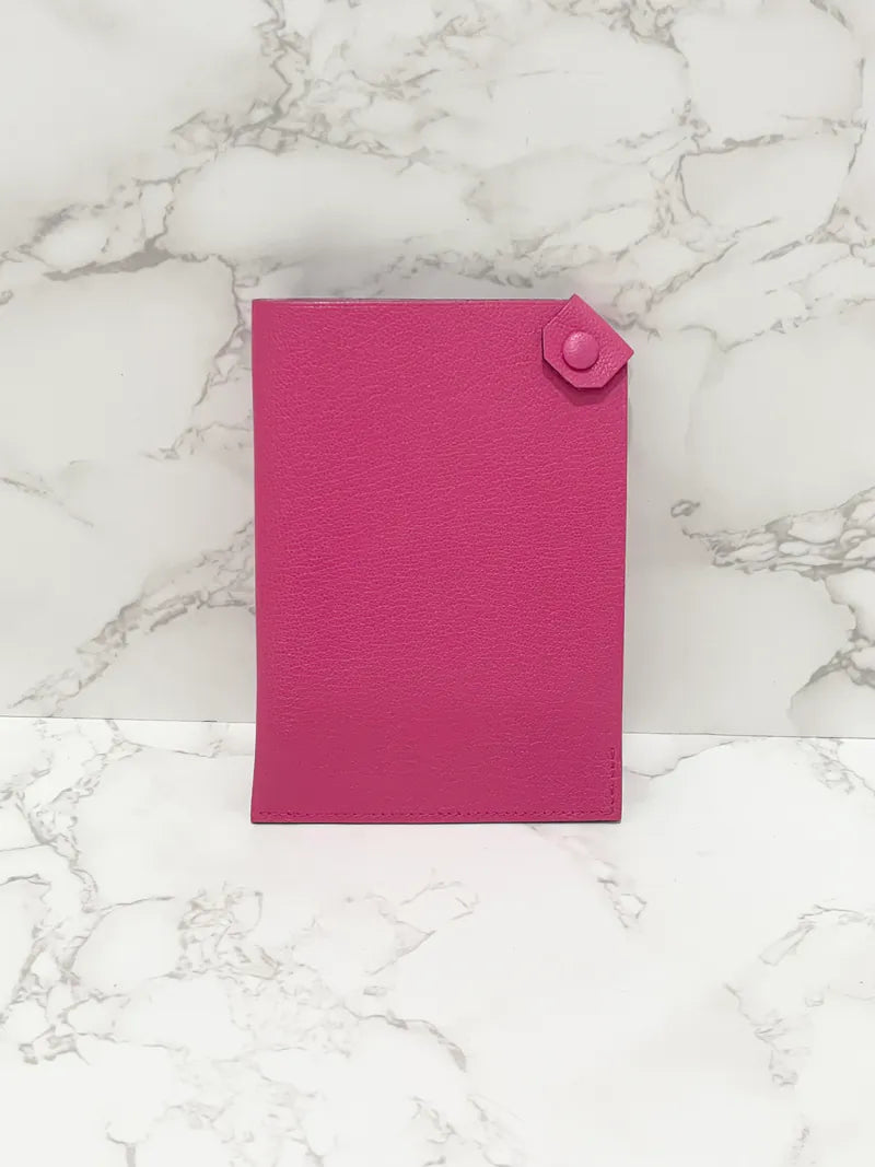Hermes Porte-Passeport Tarmac 護照夾 Chèvre Chamika Rose Shocking 5R