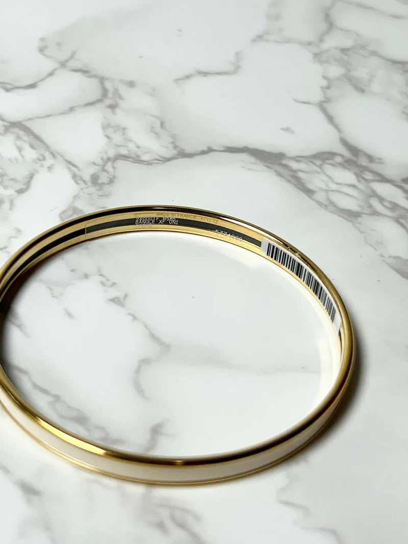 Hermes 手鍊 Extra Fin Uni 手鐲奶油色 GHW 尺寸 65