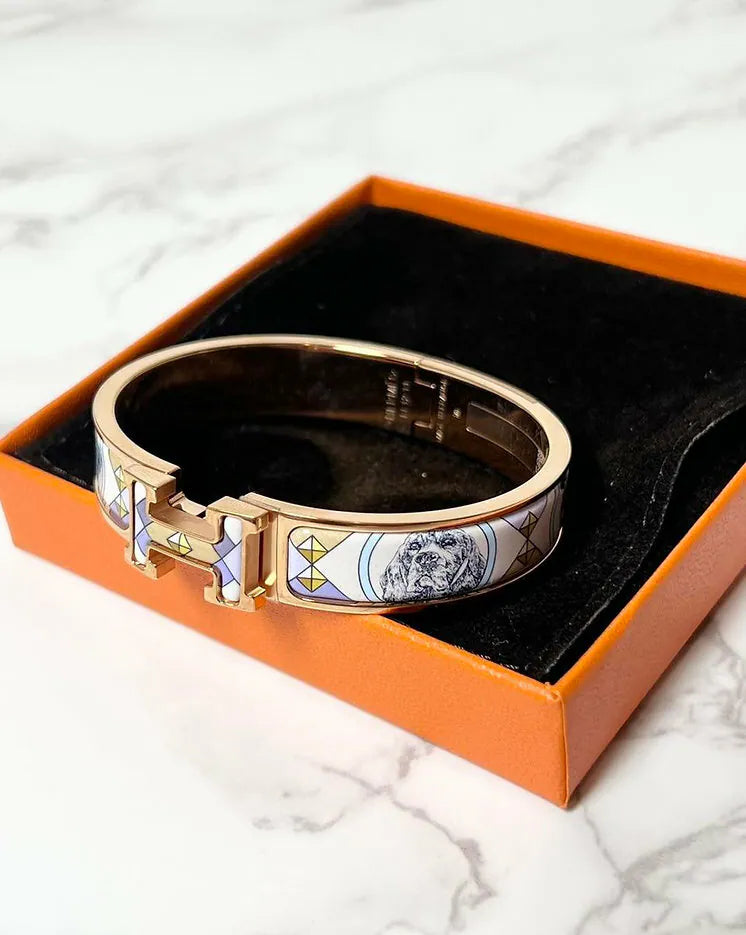 Hermes Clic H Colliers et Chiens 手鍊 RGHW 手鈪