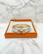 愛馬仕 Clic H 手鐲 白色 RGHW