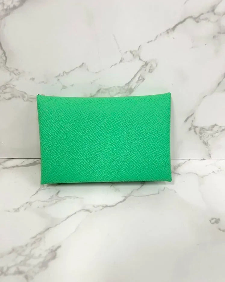 愛馬仕 Calvi 卡包 Epsom Vert Comics / Ert Fizz