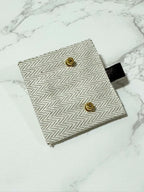 Hermes Mini Pop H 耳環 Bleu Lin GHW