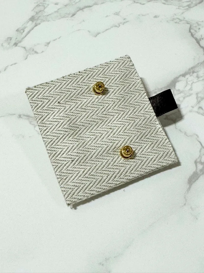 Hermes Mini Pop H 耳環 Bleu Lin GHW