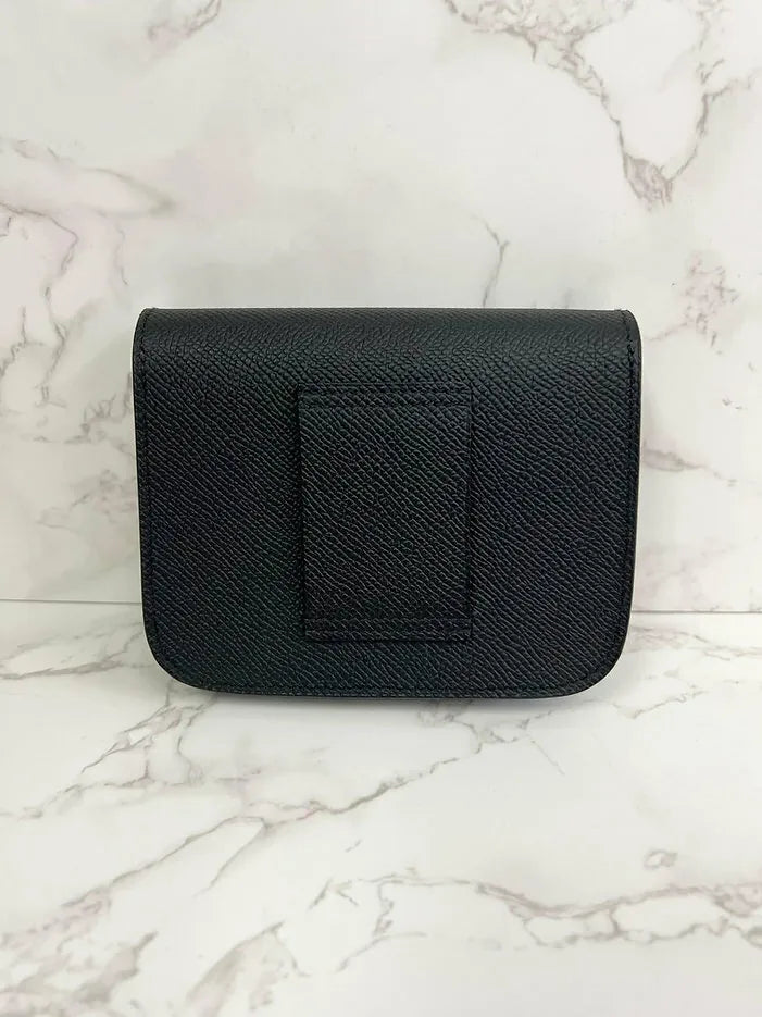 愛馬仕 Constance Slim 皮夾 Noir Epsom GHW 89