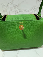 ❤️Hermes 迷你 Lindy 包 Vert Yucca GHW B 郵票