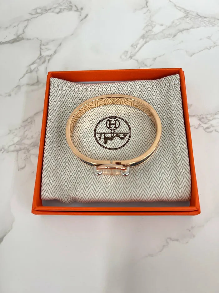 ❤️愛馬仕迷你 Clic Ch D'ancre 手鐲 RGHW PM 碼