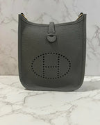 愛馬仕 Mini Evelyne 16 TC Gris Myer 0L GHW U 郵票