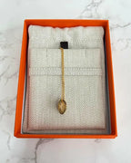 Hermes Pop H 黑色吊墜項鍊 GHW