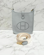 Hermes Mini Evelyn 16 TC 藍色 淺色 GHW