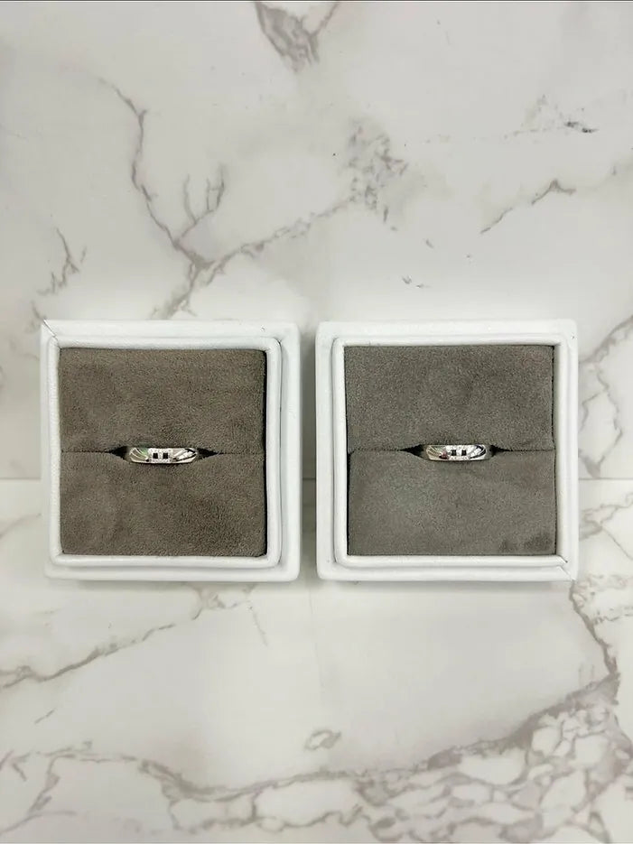 Hermes 白金鑽石戒指 白金鑽石對戒