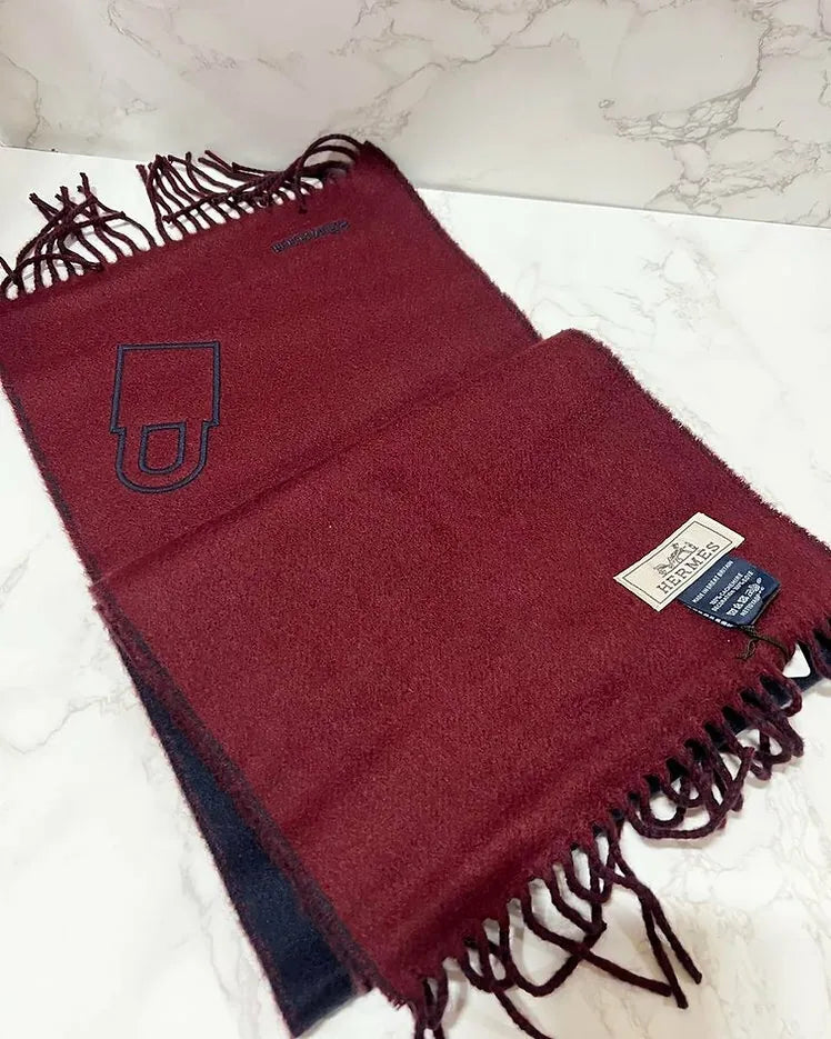 愛馬仕 Esharpe Cashmire Patch Lucky Muffler