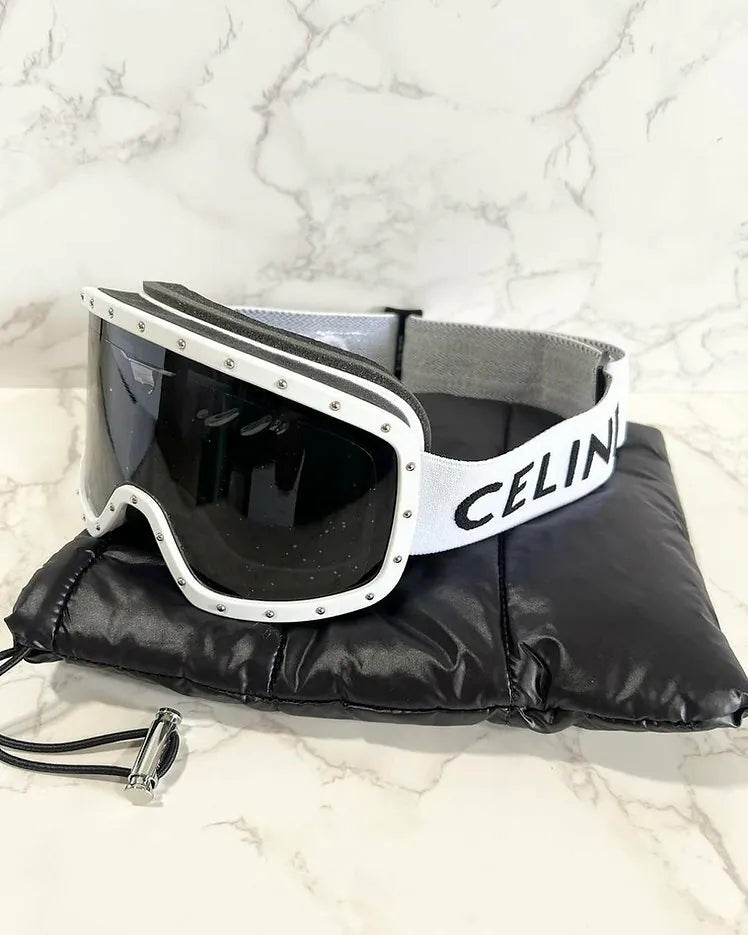 Celine Ski Mask in Plastic with metql studs