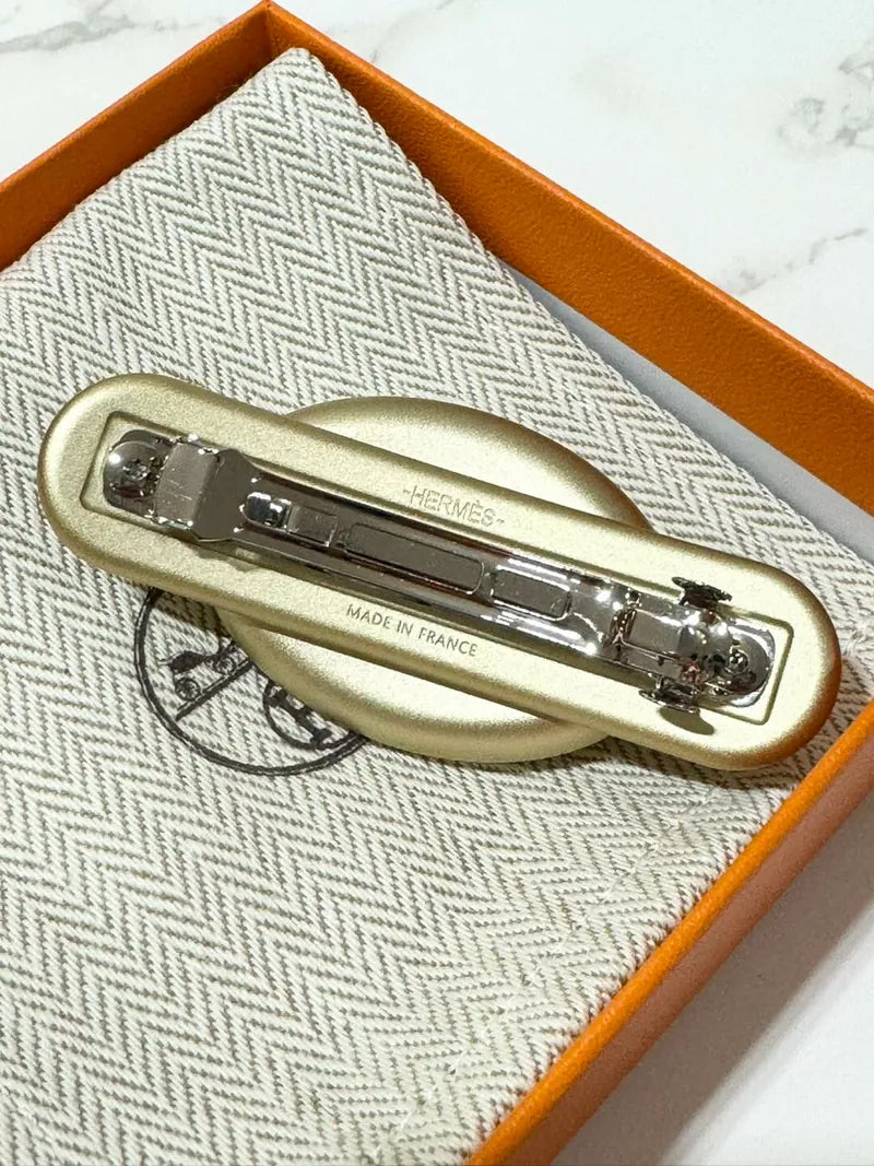 Hermes Tri Maillon PM Doré 髮夾