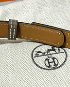 Hermes Kelly 18 Adjustable Belt Etoupe RGHW 60cm-100cm