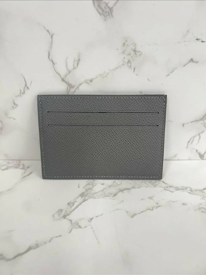 Hermes Porte-cartes 公民斜紋布 Gris Myer epsom